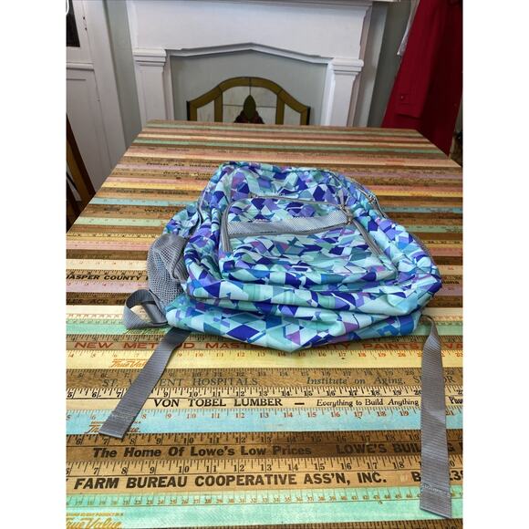 LL Bean Big Kids Fresh Mint Prism Deluxe Bookbag 37L Backpack Monogram VICTORIA - Picture 4 of 11